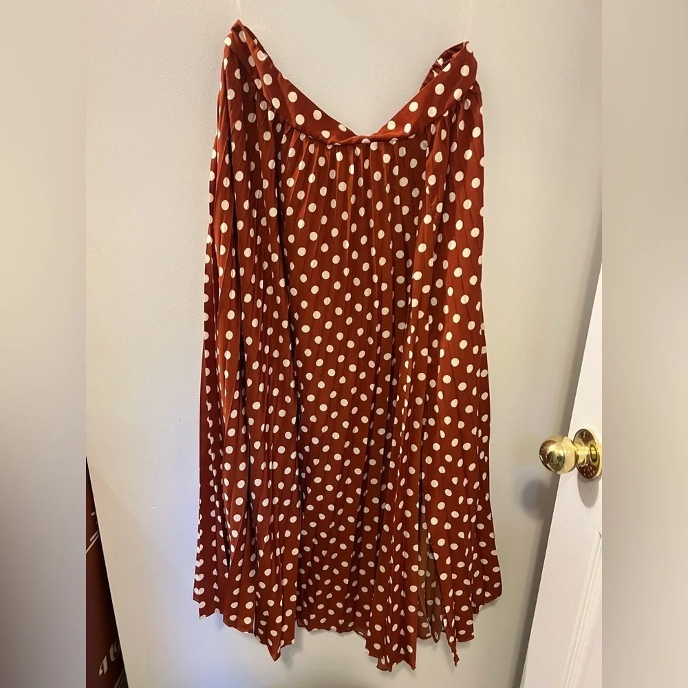 Vada Winter Rust Brown Polka Dot Skirt